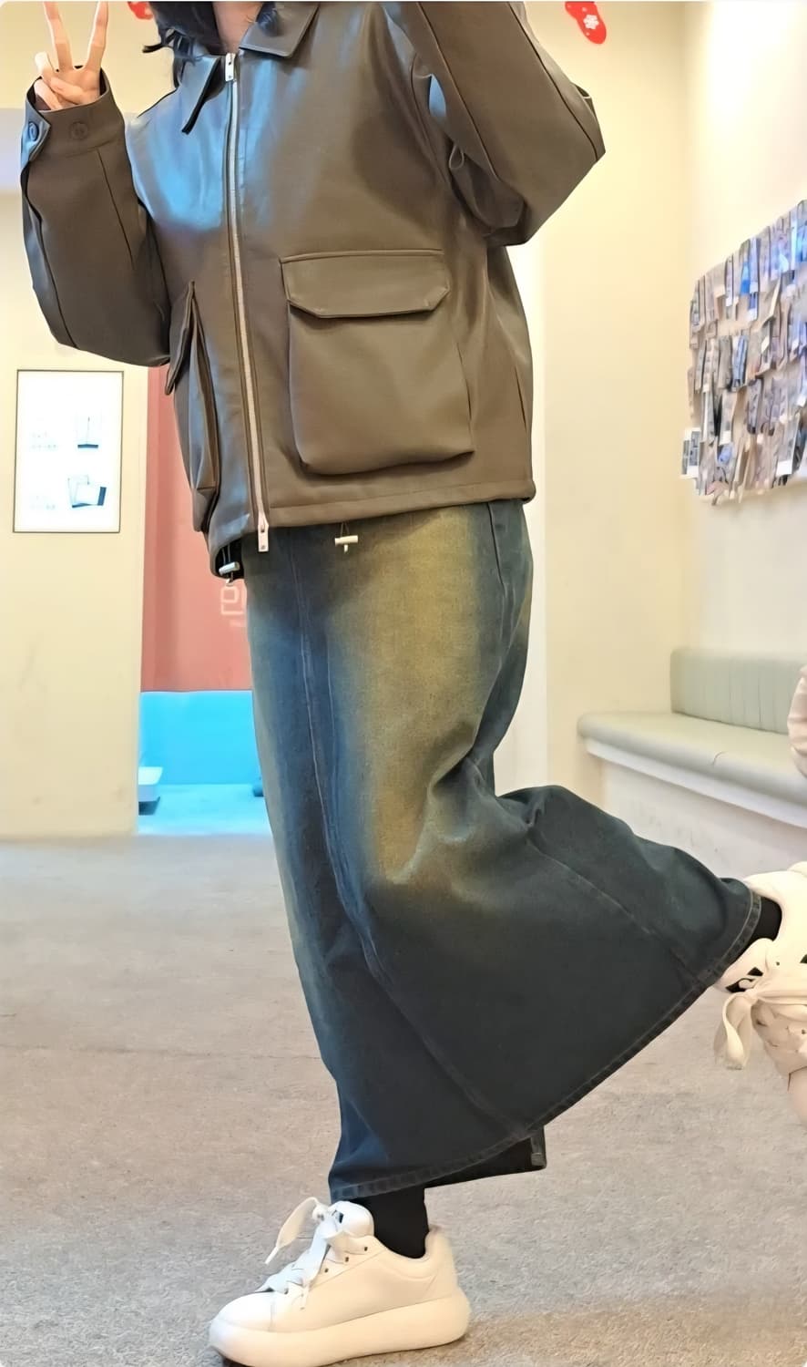 아이러니 포르노 레더 자켓 급처, 싸게 판매 상품이미지6