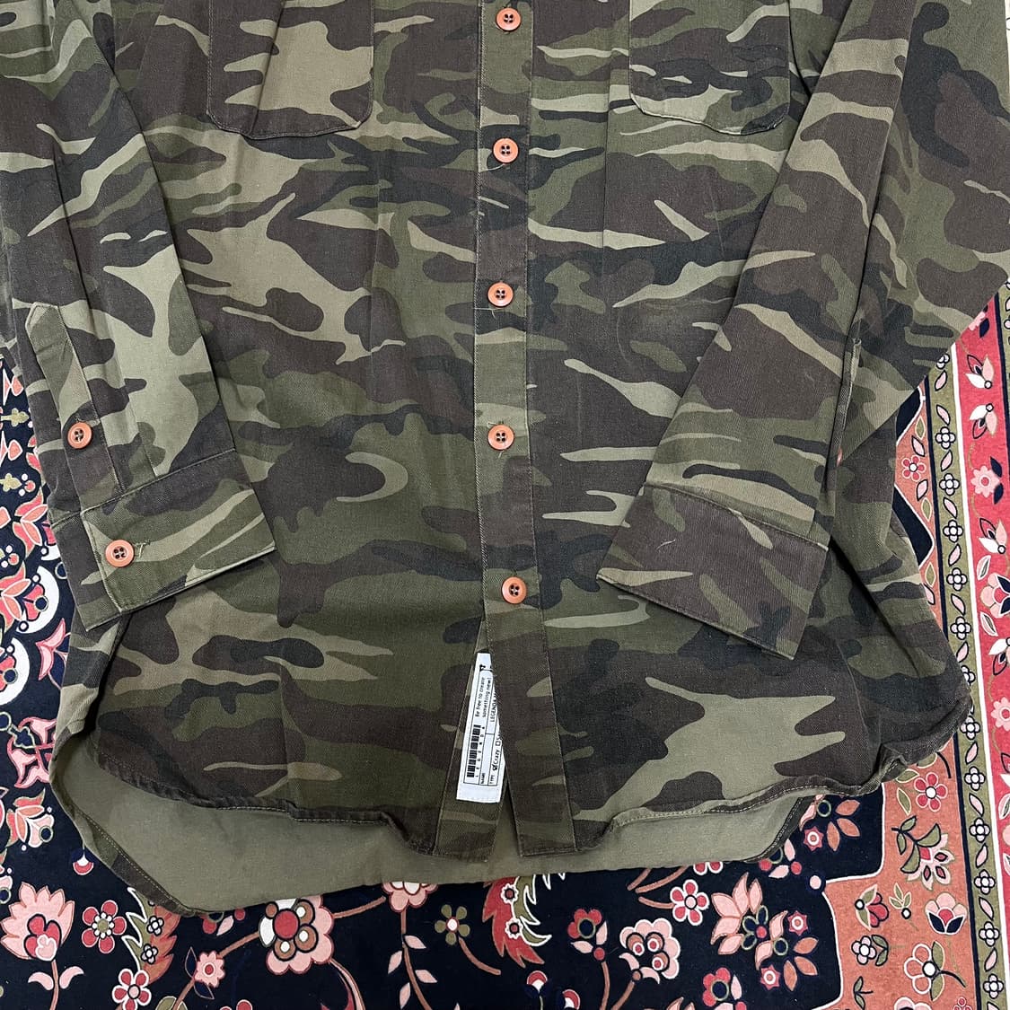 레겐다 도쿄 밀리터리 카모플라쥬 포켓 셔츠 S/90 상품이미지4