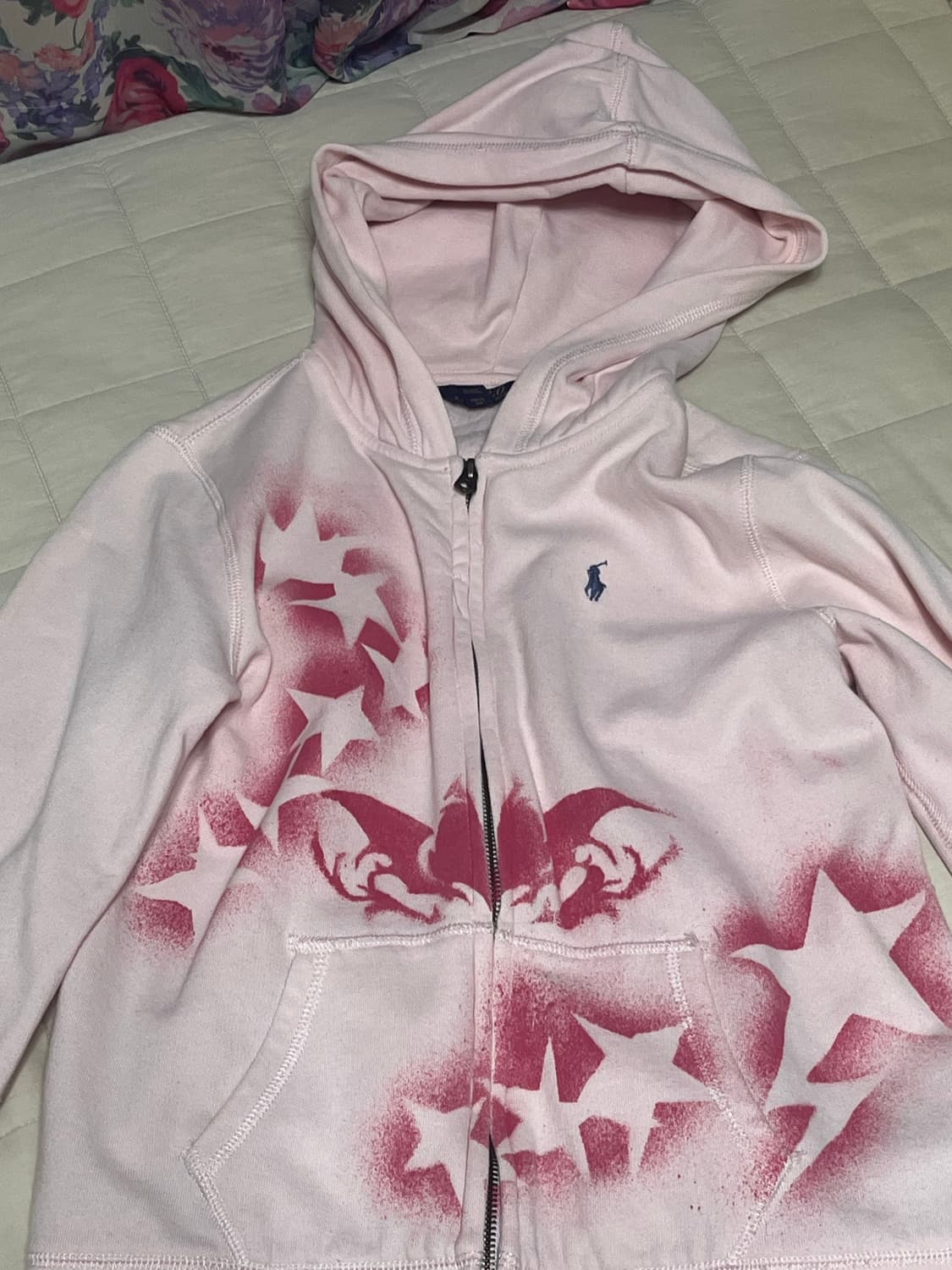 폴로 랄프로렌 커스텀 핑크 후드집업 상품이미지3