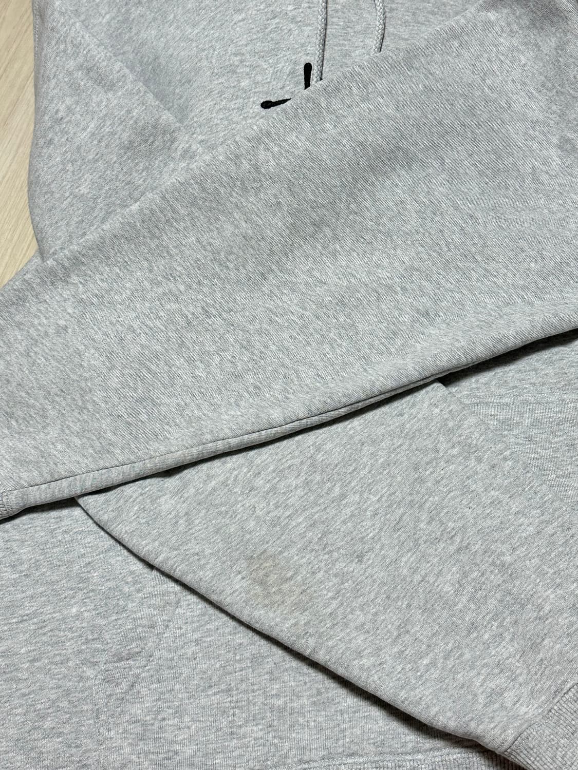 스투시 STUSSY 아플리케 자수 스탁로고 후드티 그레이 상품이미지7