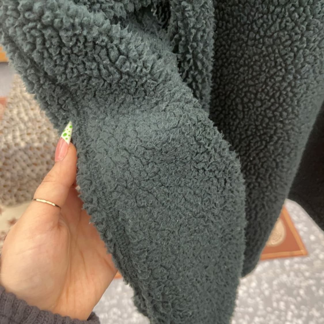 유니클로 X JW앤더슨 빈티지 체크포켓 딥그린 후리스 M C09318 상품이미지8