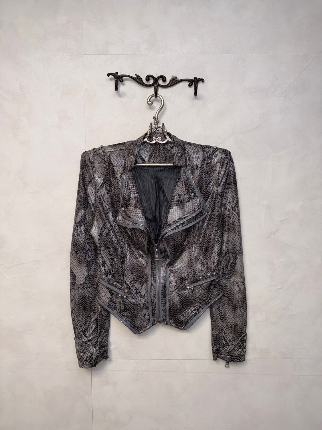 Charcoal tie dye python stud rider jk 상품이미지1