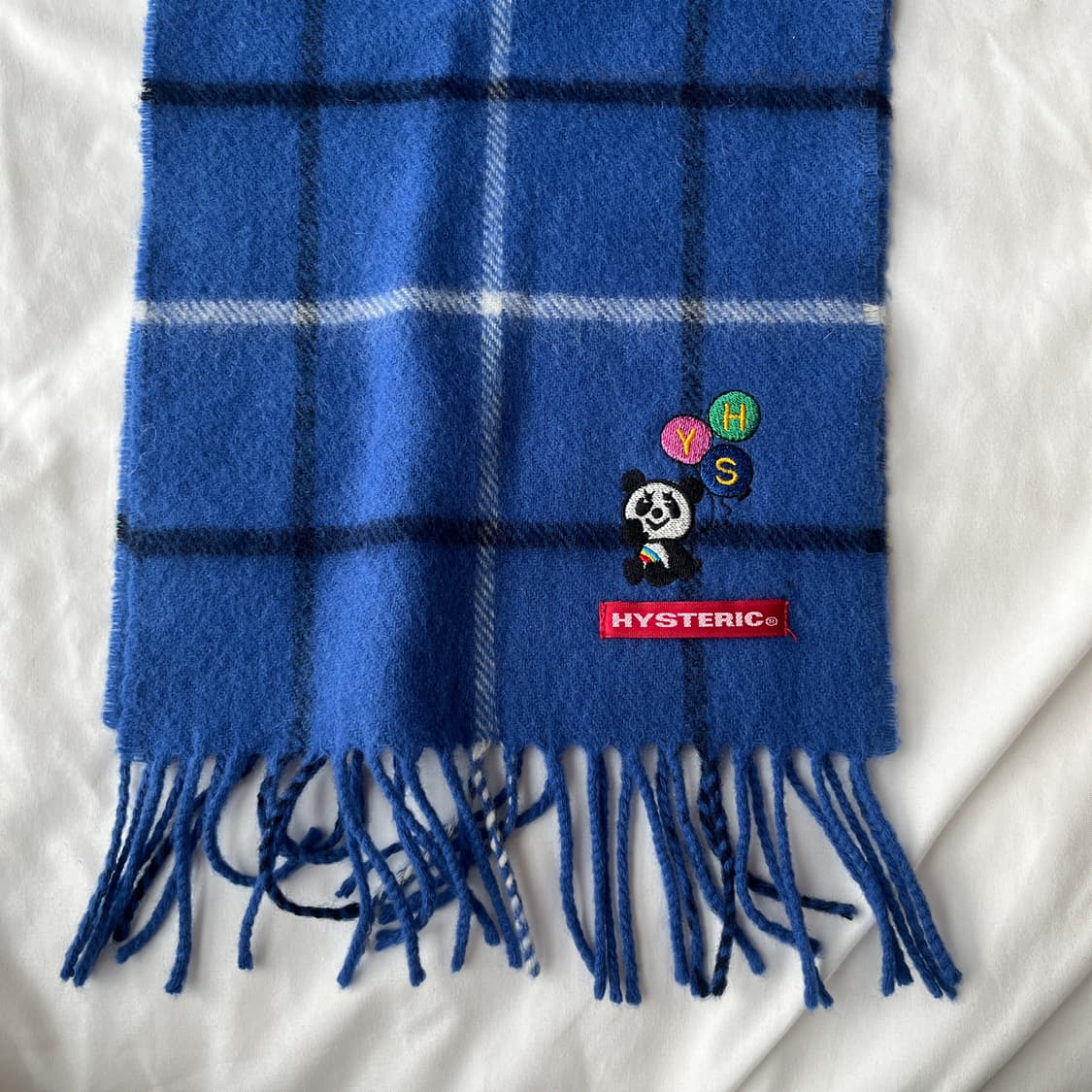 히스테릭 글래머 아카이브 팬더 자수 체크 머플러 상품이미지2
