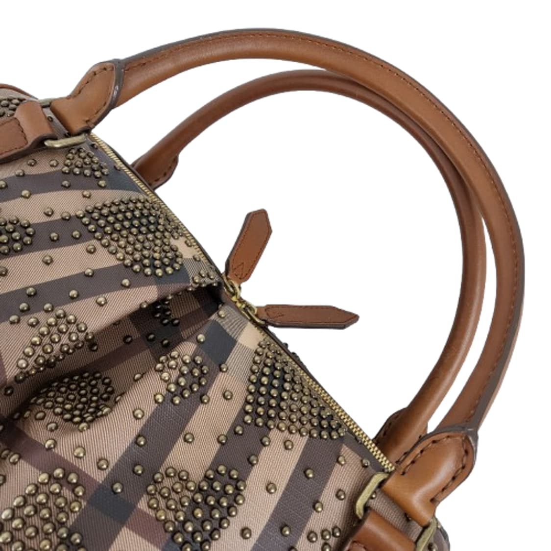 정품 버버리 스모키브라운 노바체크 하트 스터드 토트백 상품이미지7