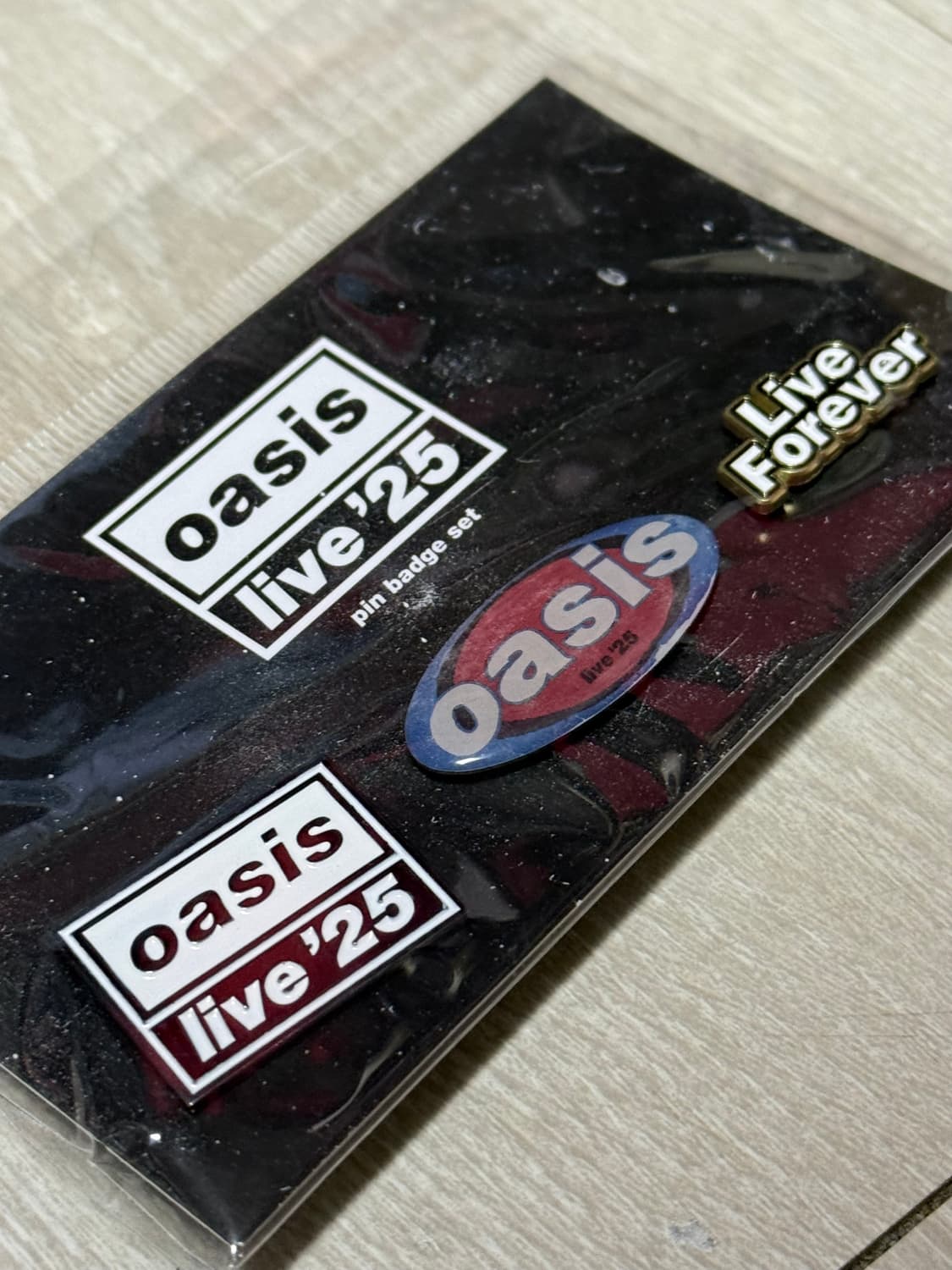 공식 오아시스 라이브25 핀뱃지 세트 상품이미지1