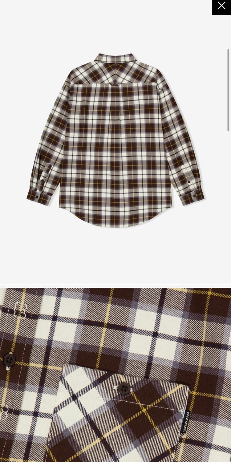 예스아이씨 Plop Check Shirt Brown 상품이미지4