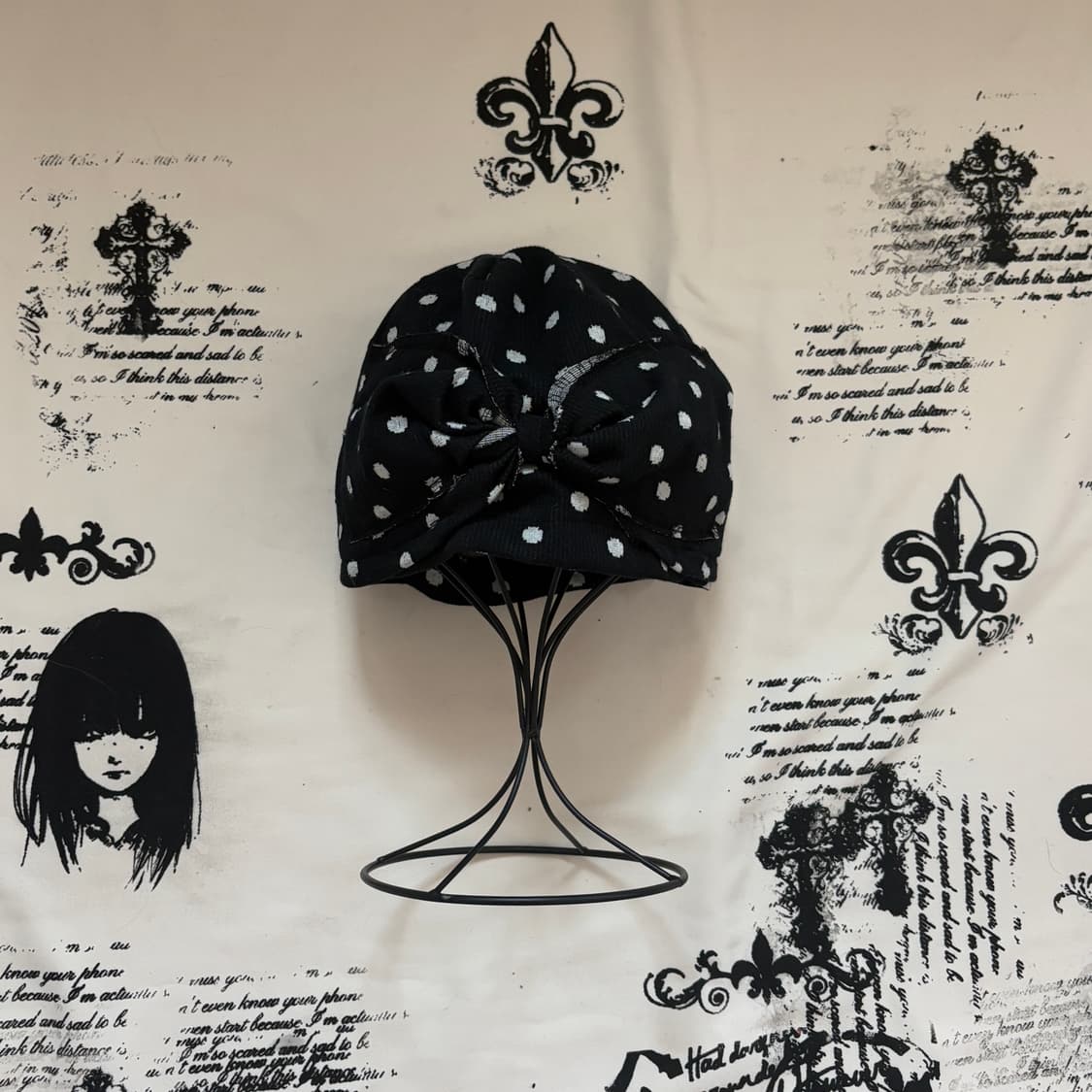 • black dot ribbon beanie 상품이미지1