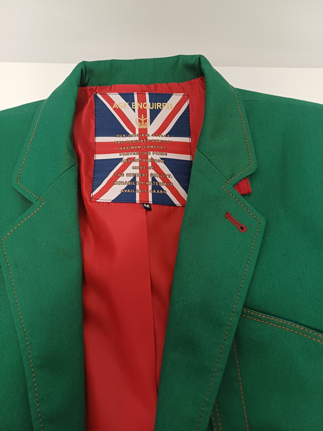 ASK ENQUIRED 브리티시 캐주얼 그린 자켓 (새상품급) 상품이미지4