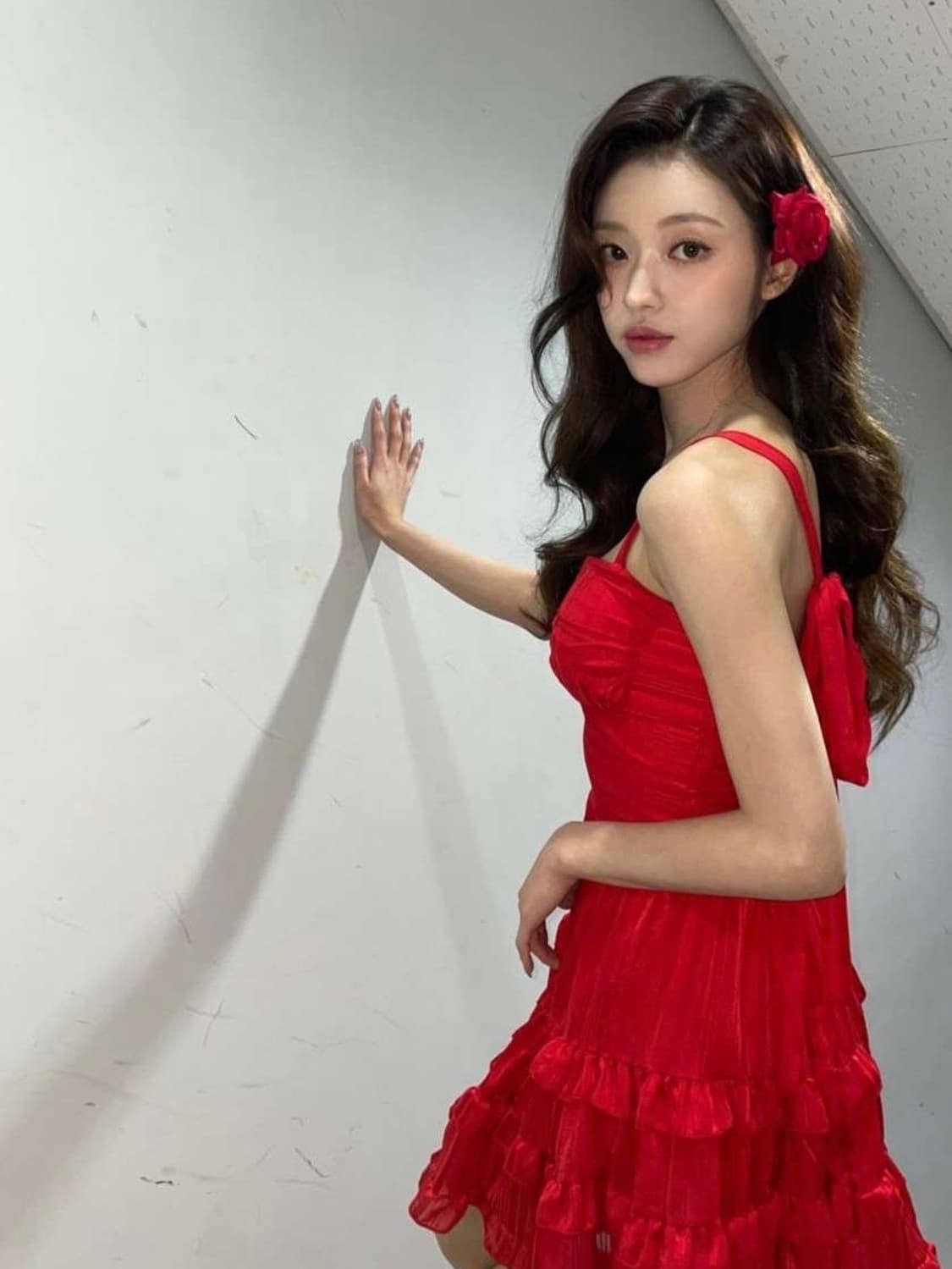 [새상품] 샵사이다 러플 레드 원피스 바캉스 휴가룩 상품이미지2