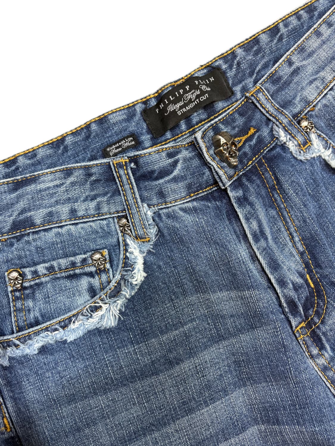 필립플레인 스컬 성조기 큐빅 데님 팬츠 상품이미지2