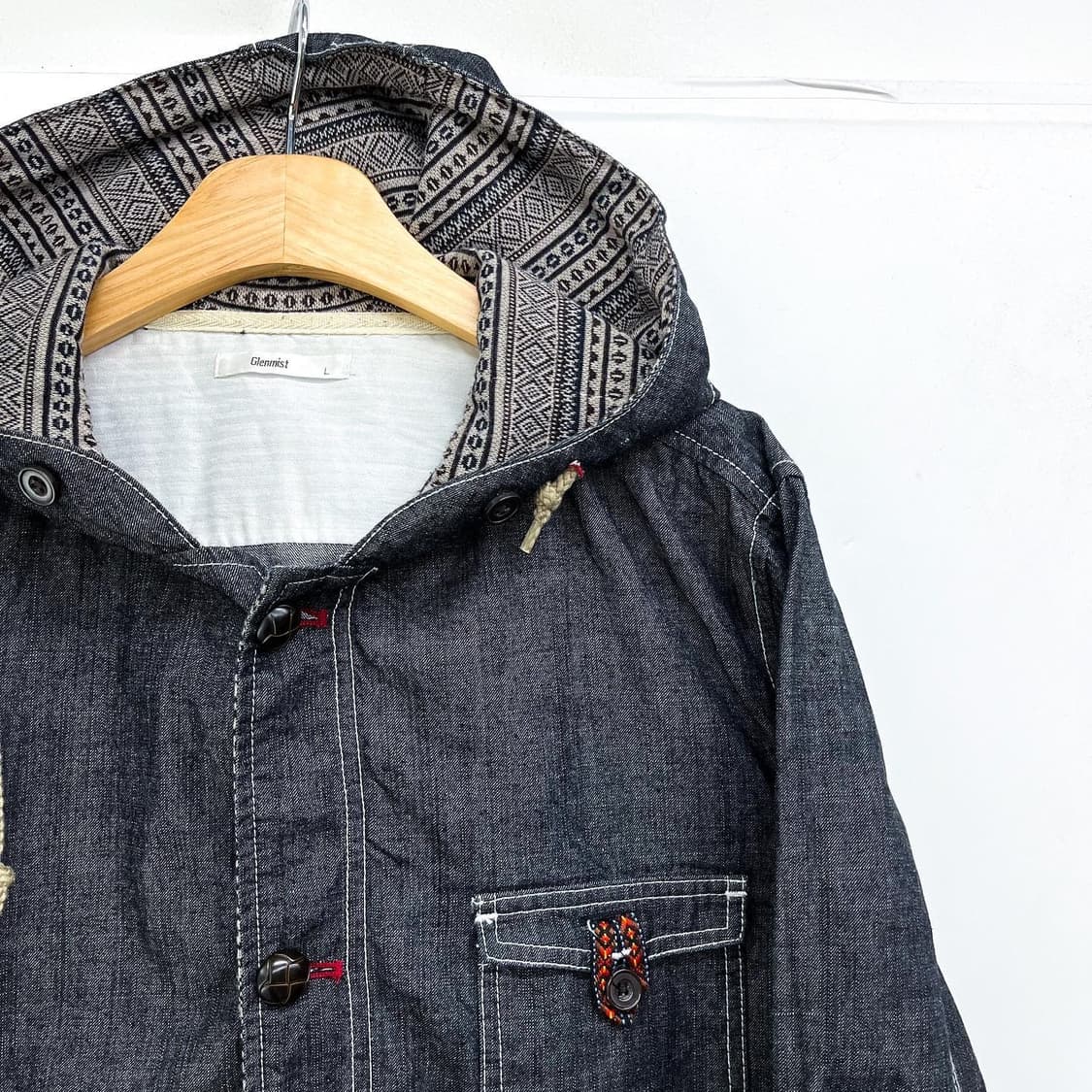 글렌미스트 제팬 아웃도어 에스닉 데님 후드 자켓 상품이미지4