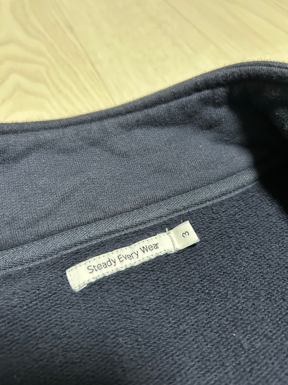 [3] 스테디에브리웨어 릴렉스드 하프집업 스웻셔츠 네이비 상품이미지4