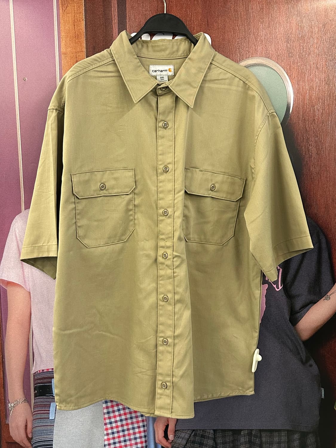 CARHARTT 칼하트 베이지 포켓반팔셔츠 상품이미지1