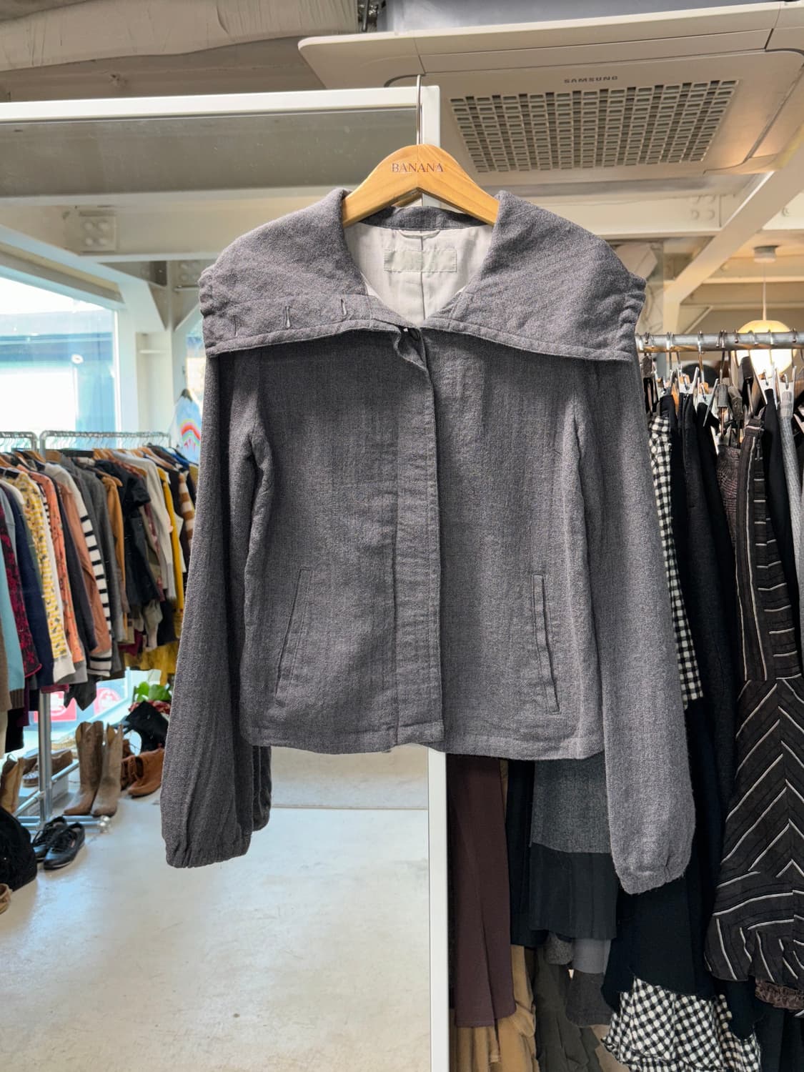 Alcali 하이넥 크롭 울자켓 상품이미지2