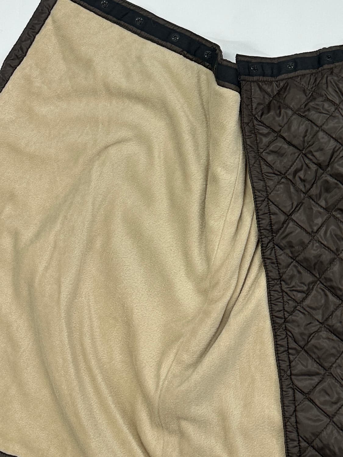 누빔 브라운 기모 패딩 랩 스커트 겨울 폭닥 사와코 그런지 히피 레이어드 상품이미지6