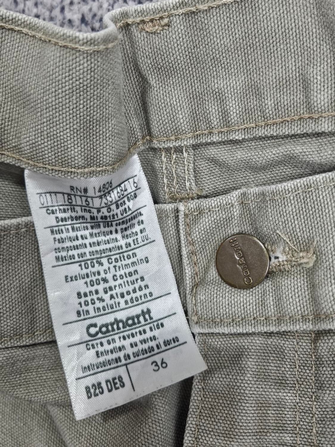 칼하트 덕캔버스 더블니 워크 쇼츠 반바지 커스텀 ( 36" )/11886 상품이미지7