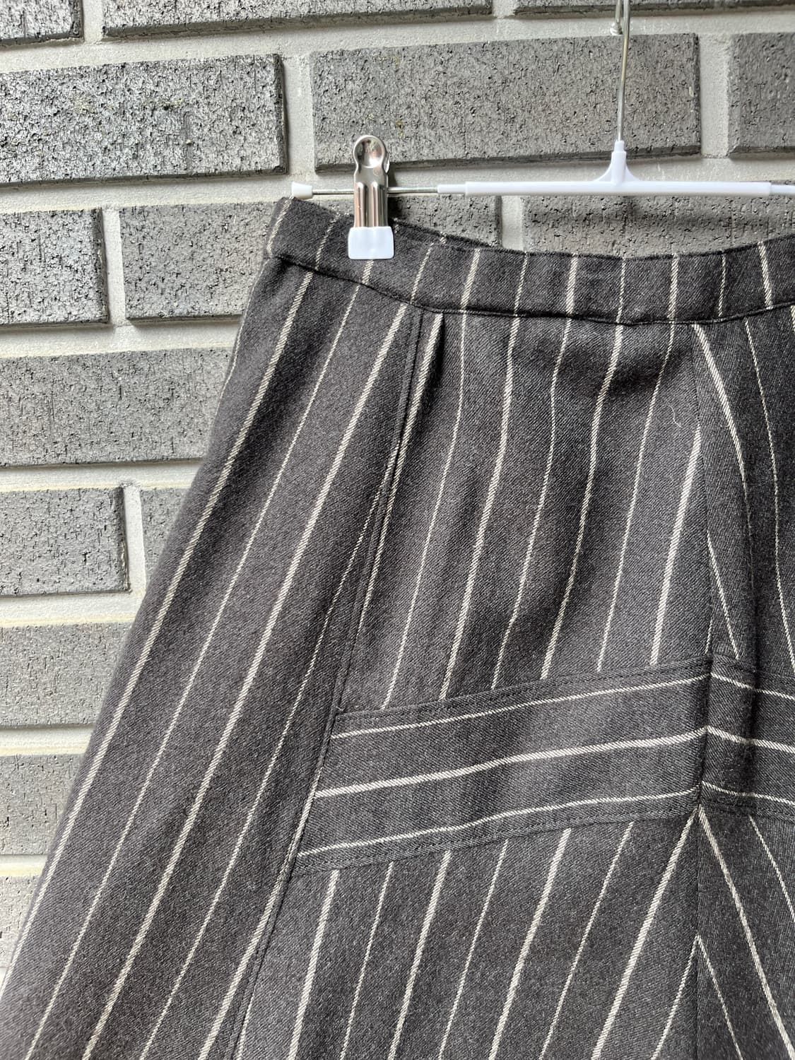 io comme io 절개 스트라이프 스커트 상품이미지3