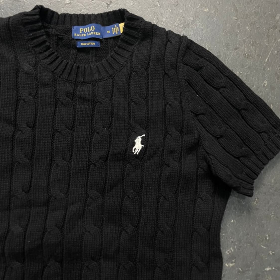 90 폴로 랄프로렌 신형 꽈배기 반팔 니트 상품이미지2