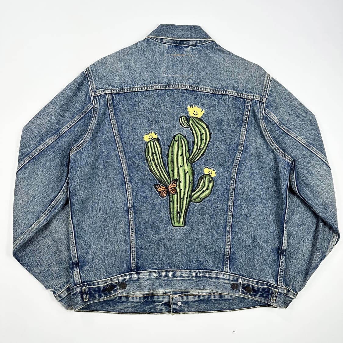 리바이스 x 굿네이처 선인장 자수 트러커 데님자켓 (M) 상품이미지3
