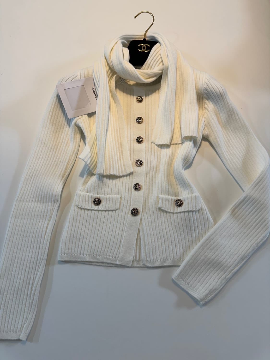 (새상품)샤넬티 머플러세트 상품이미지6