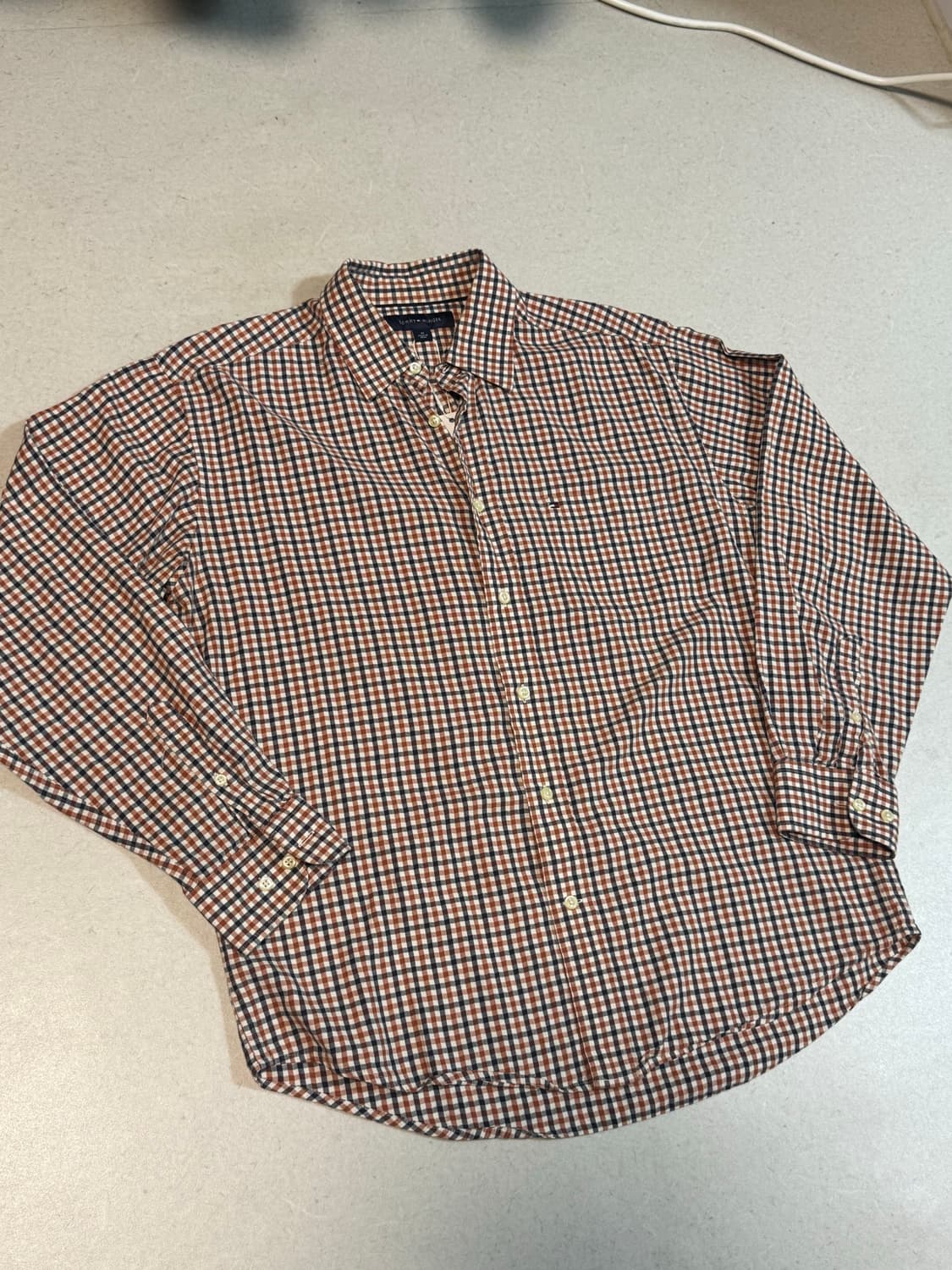 타미힐피거 빈티지 클래식 체크 셔츠 m 상품이미지3