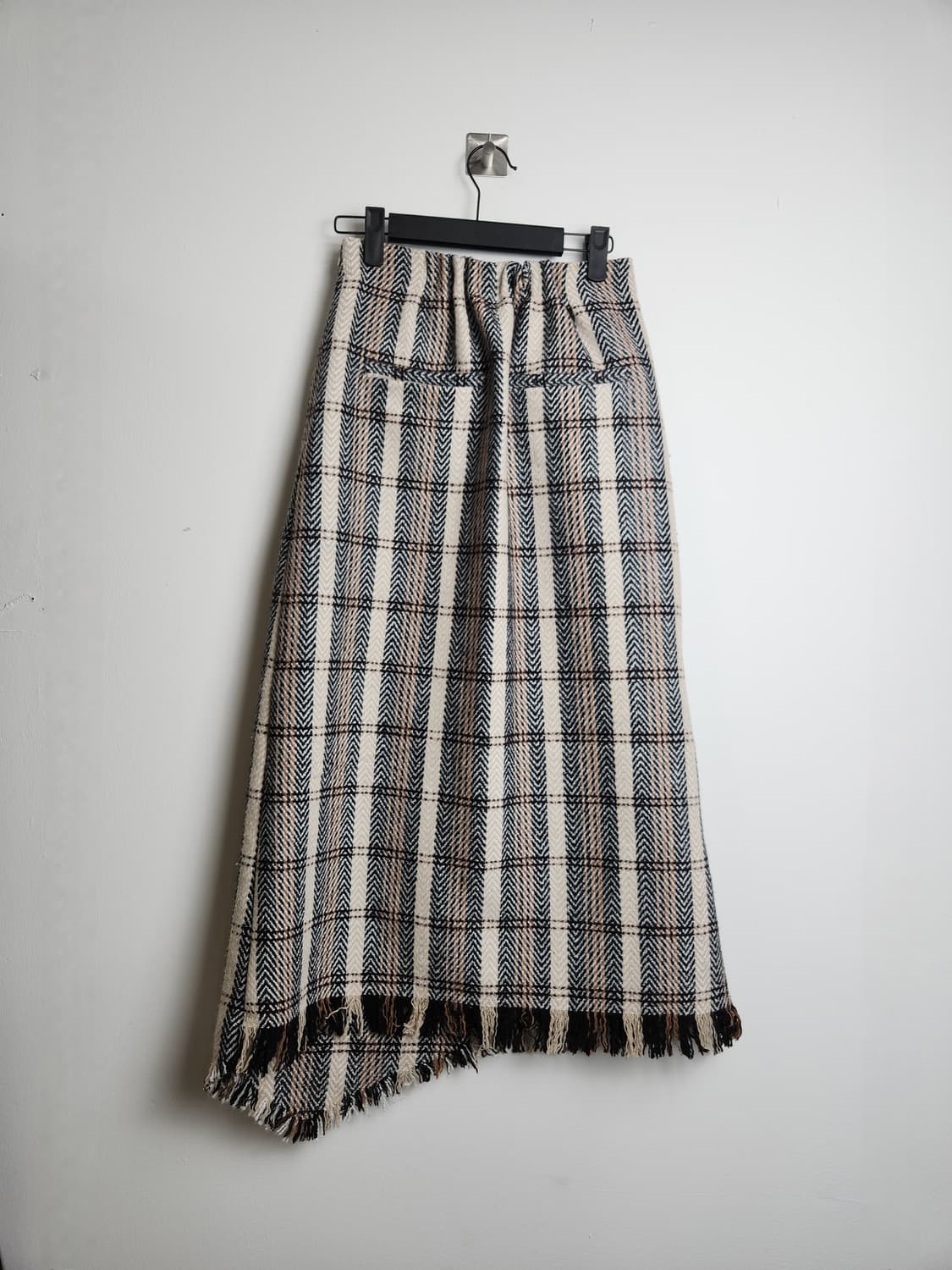 체크 테슬 롱 스커트 상품이미지6