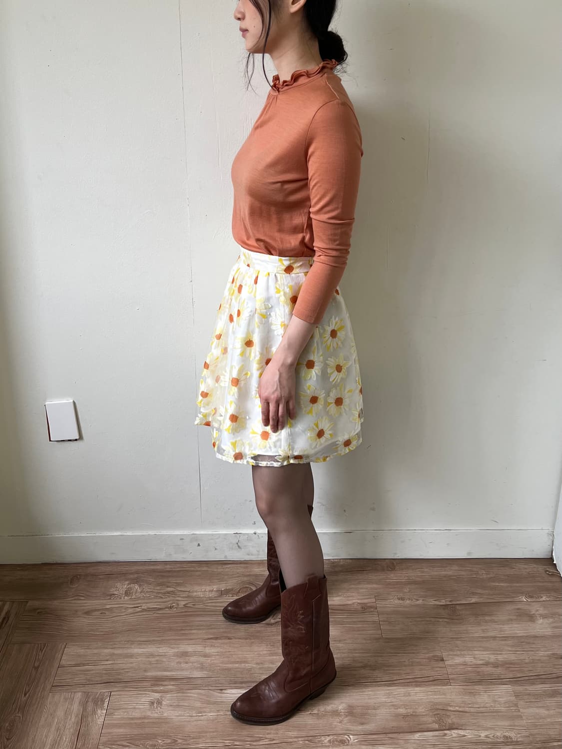 INGNI 플라워 쉬폰 미니 스커트 상품이미지8