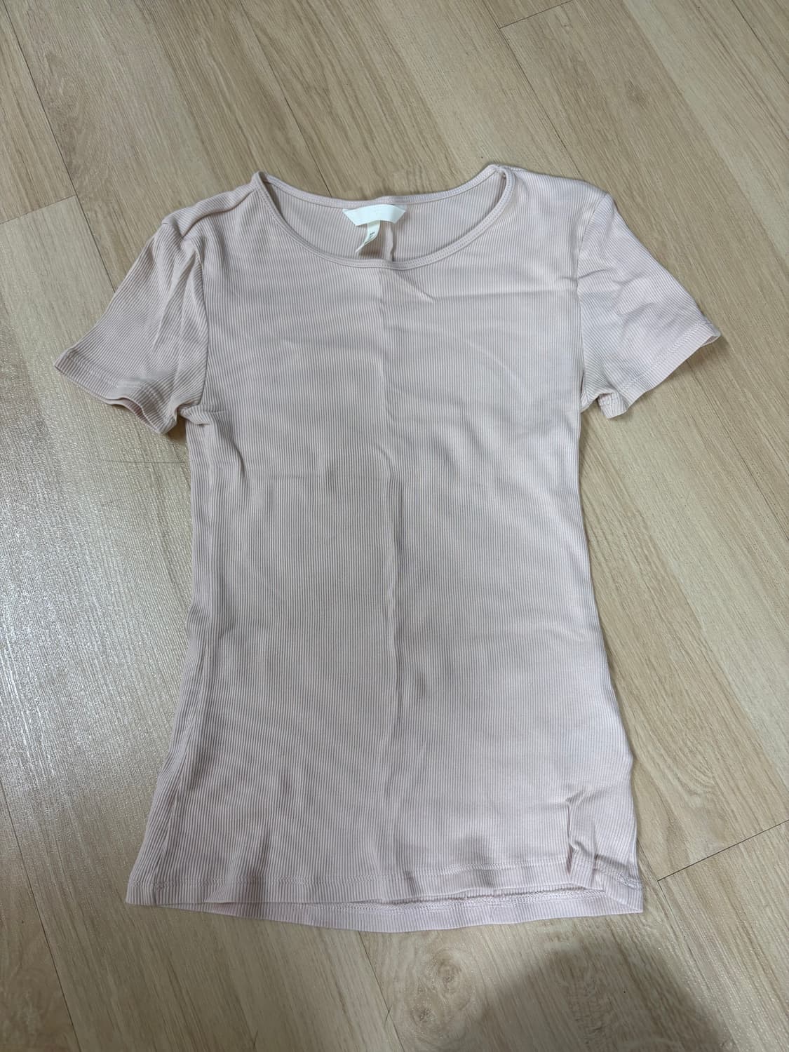 h&m 연핑크 기본 반팔 상품이미지1