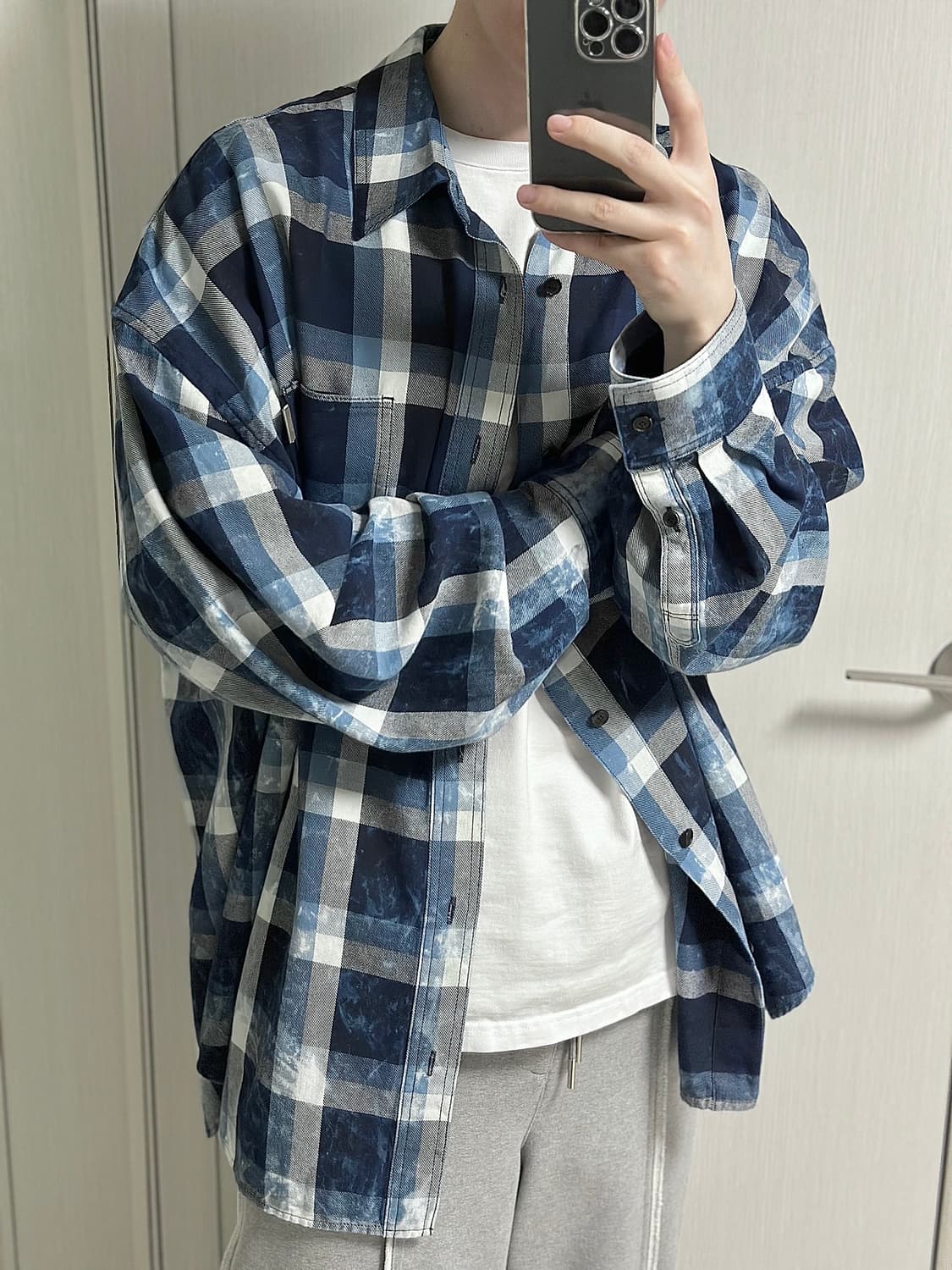 준지 맥스핏 아일랜드 워싱 블루 46. 상품이미지3