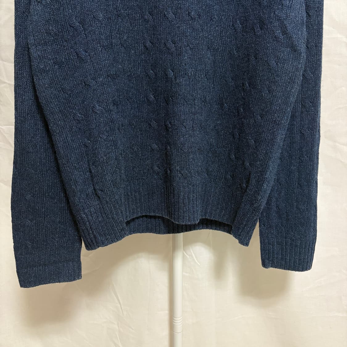 폴로 랄프로렌 실크 케이블 니트 / 네이비, M 상품이미지3