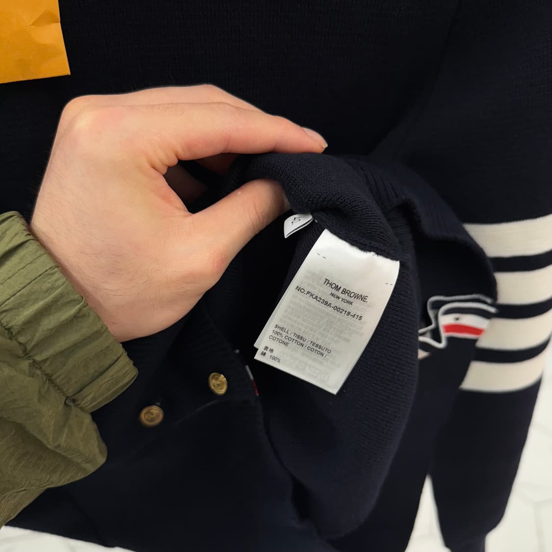 [새상품급/40] 톰브라운 밀라노스티치 금장 니트  상품이미지5