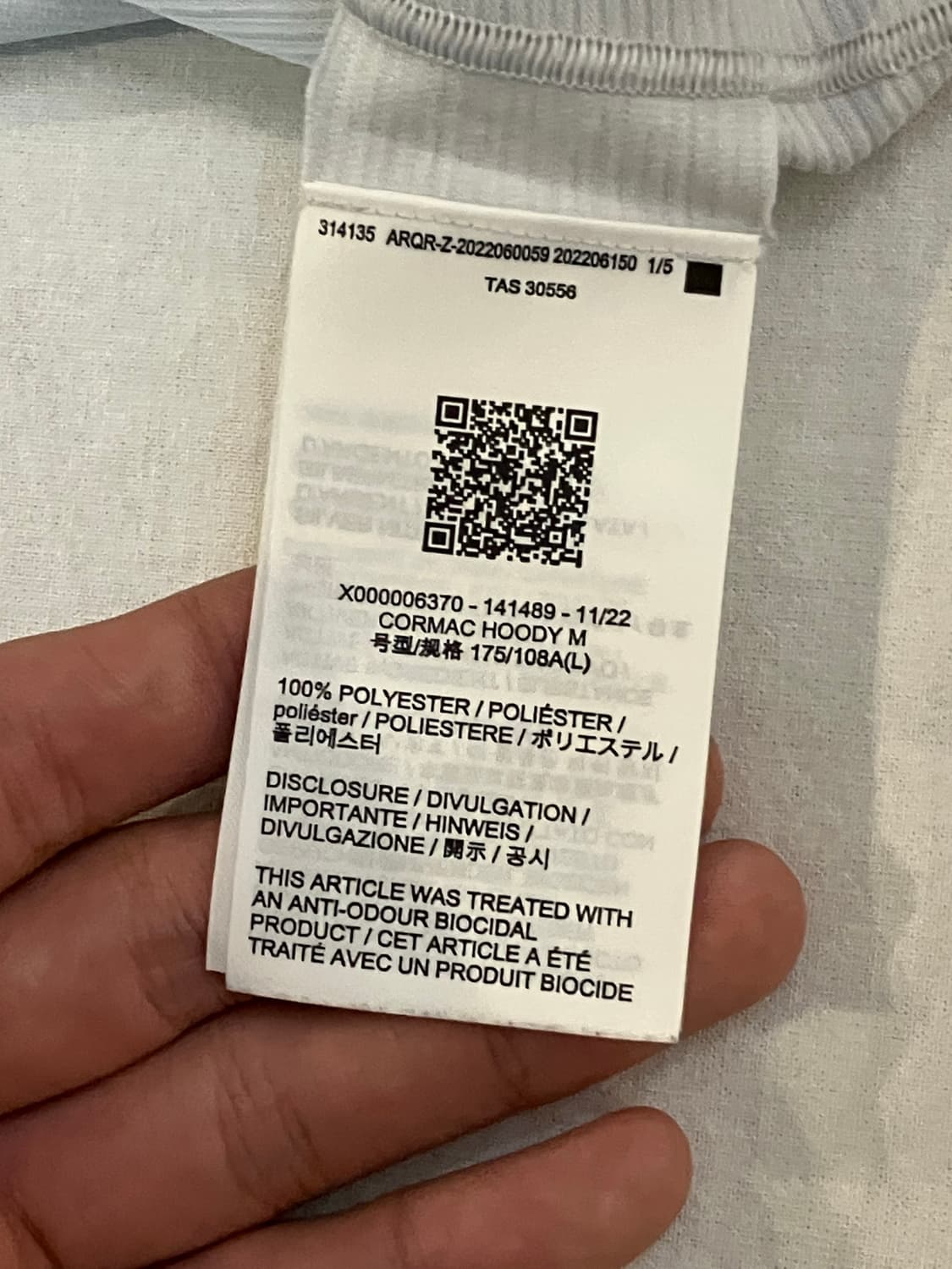 아크테릭스 코막 스카이블루 그레이 롱슬리브 후드 상품이미지5
