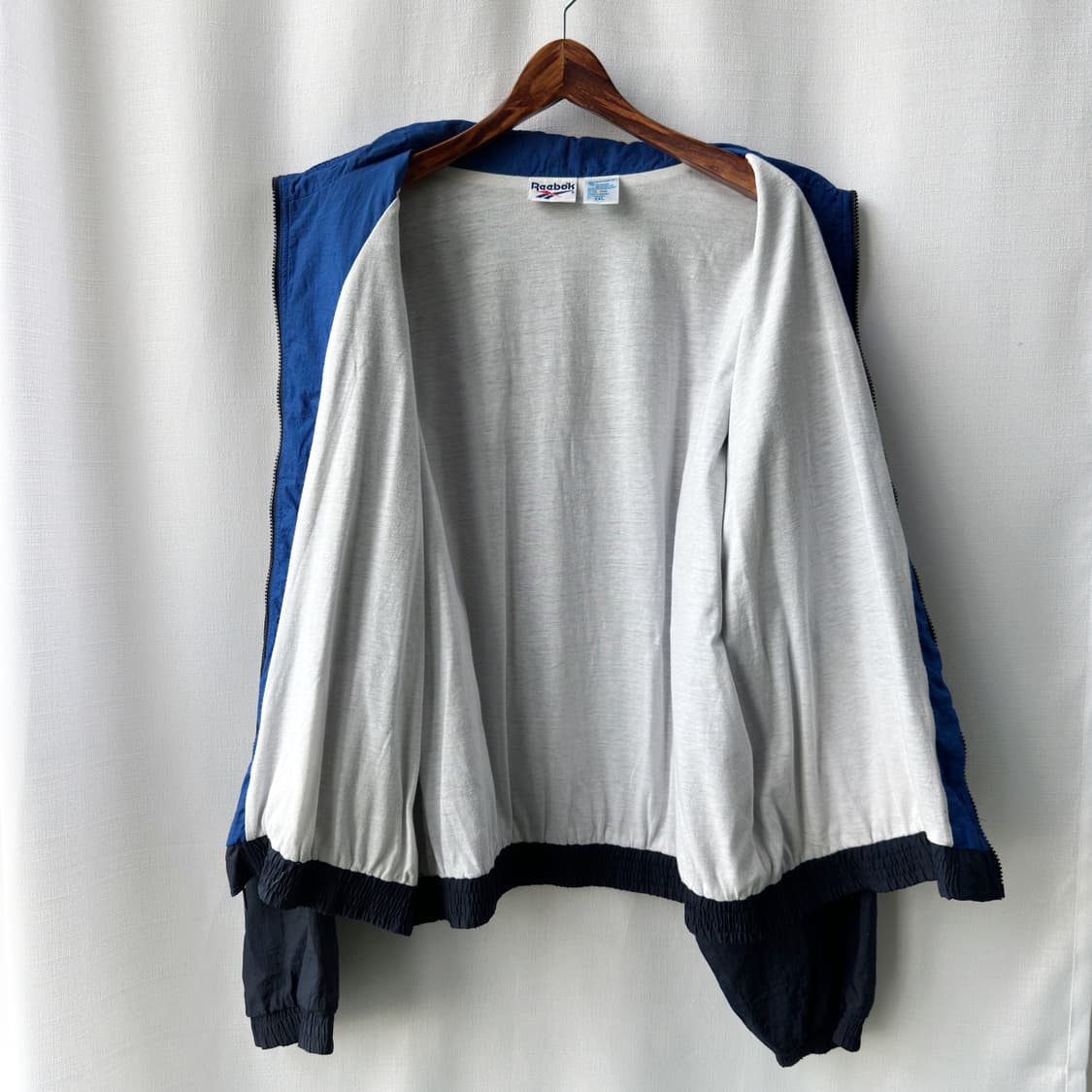 90s 올드 리복 자수 로고 바람막이 자켓 네이비 블루 XXL 상품이미지9