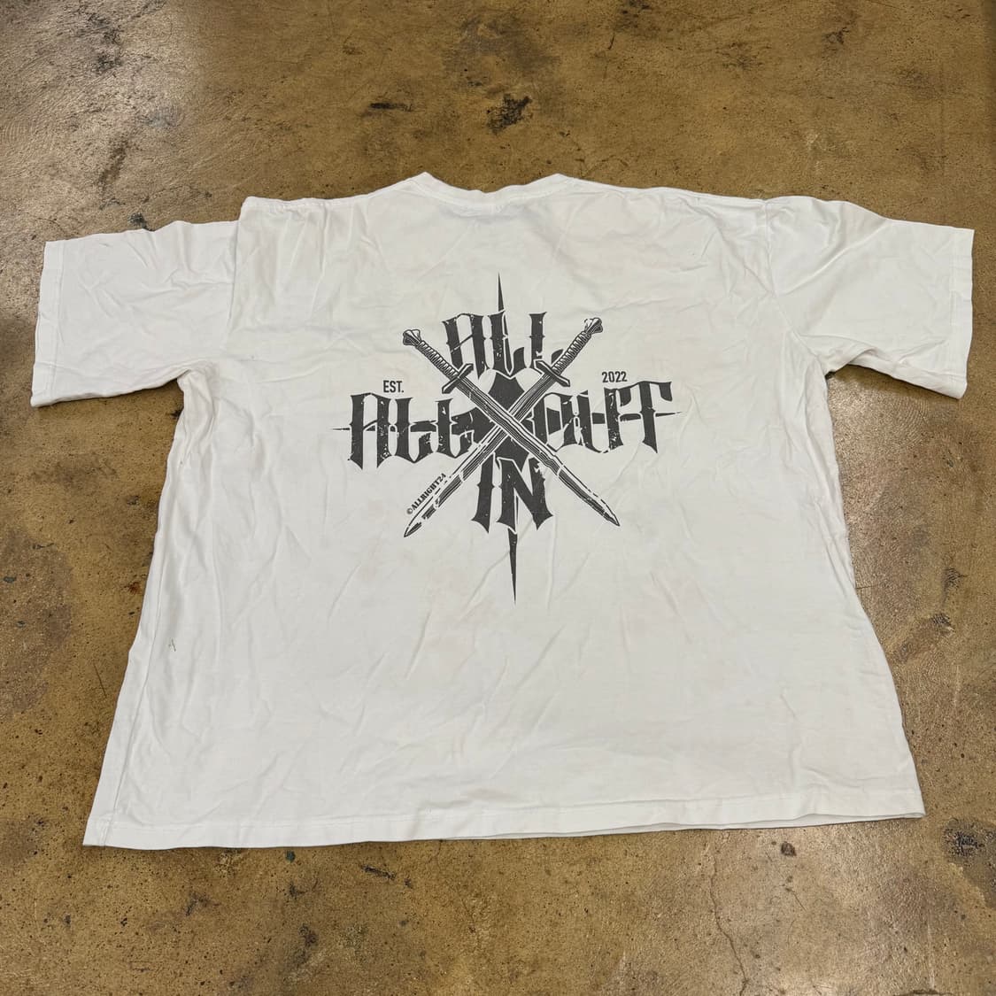 [정품/XL] 올라잇 올인 올아웃 반팔 티셔츠 b16 상품이미지3