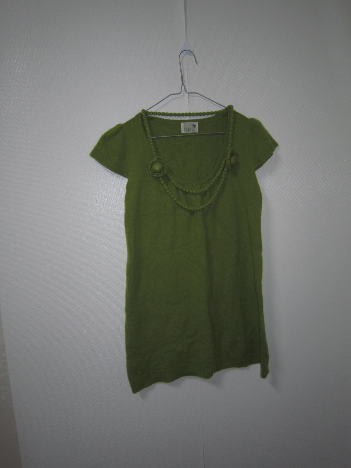 vintage green knit flower onepiece 상품이미지4