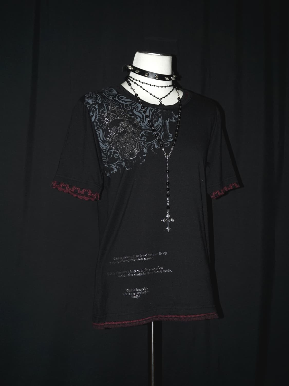(spinash) glitter punk skull t  상품이미지2