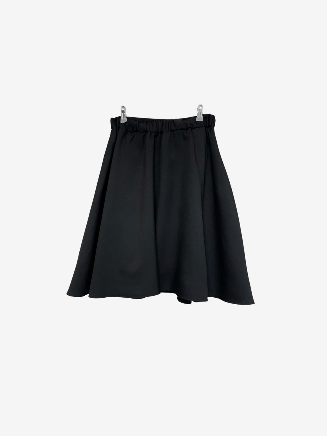 Ribbon Detail Midi Skirt - Black 상품이미지7