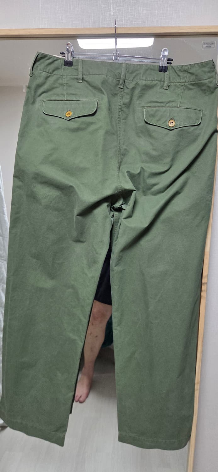 Bronson MFG.CO. 카키 와이드 면바지 38 상품이미지2