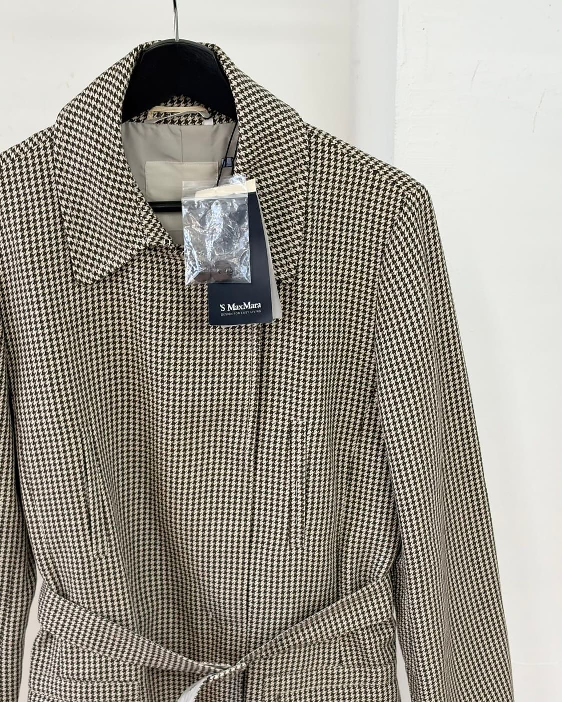 에스막스마라 하운드체크 벨티드 린넨 혼방 코트  상품이미지3