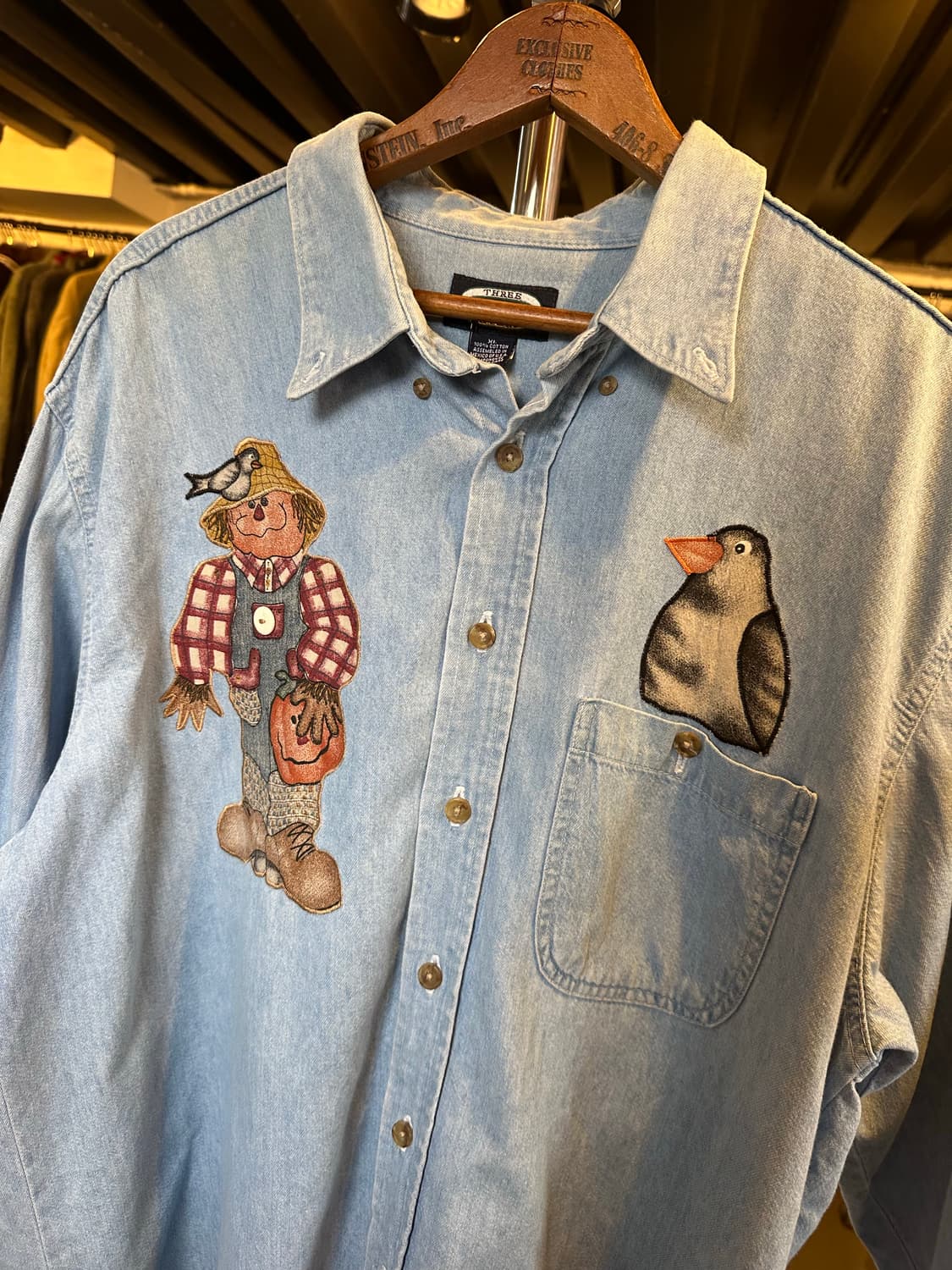 데님 에스닉 자수 셔츠 상품이미지4