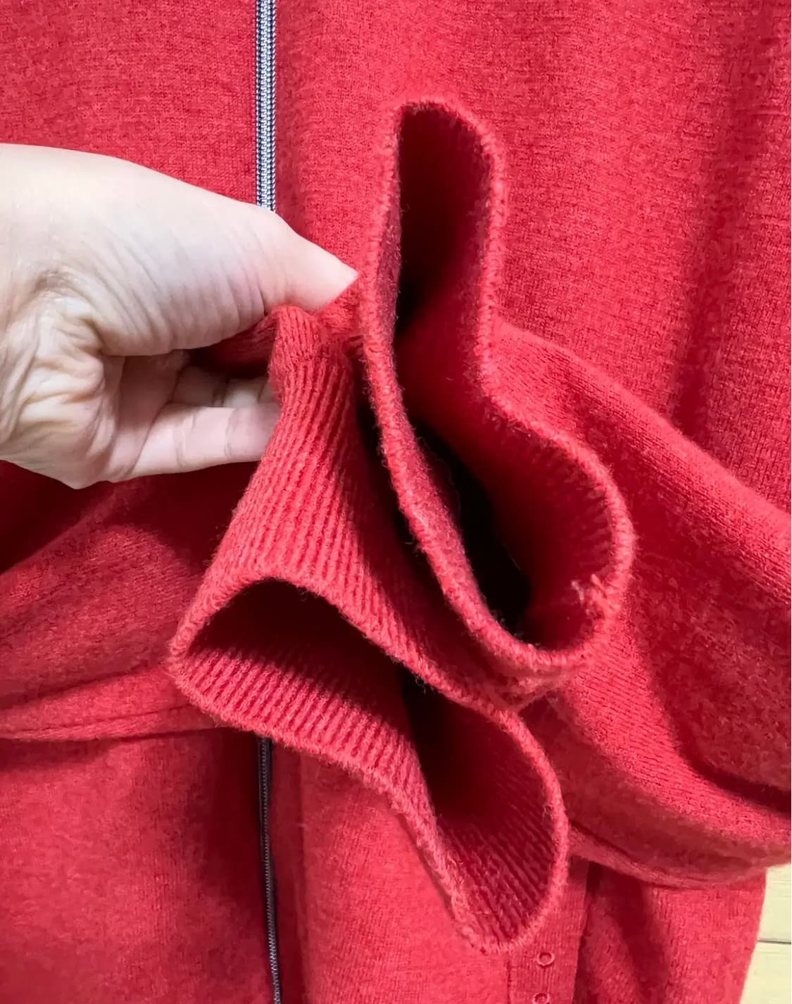 갤럭시 남성 레드 울방풍집업점퍼 니트자켓 상품이미지4