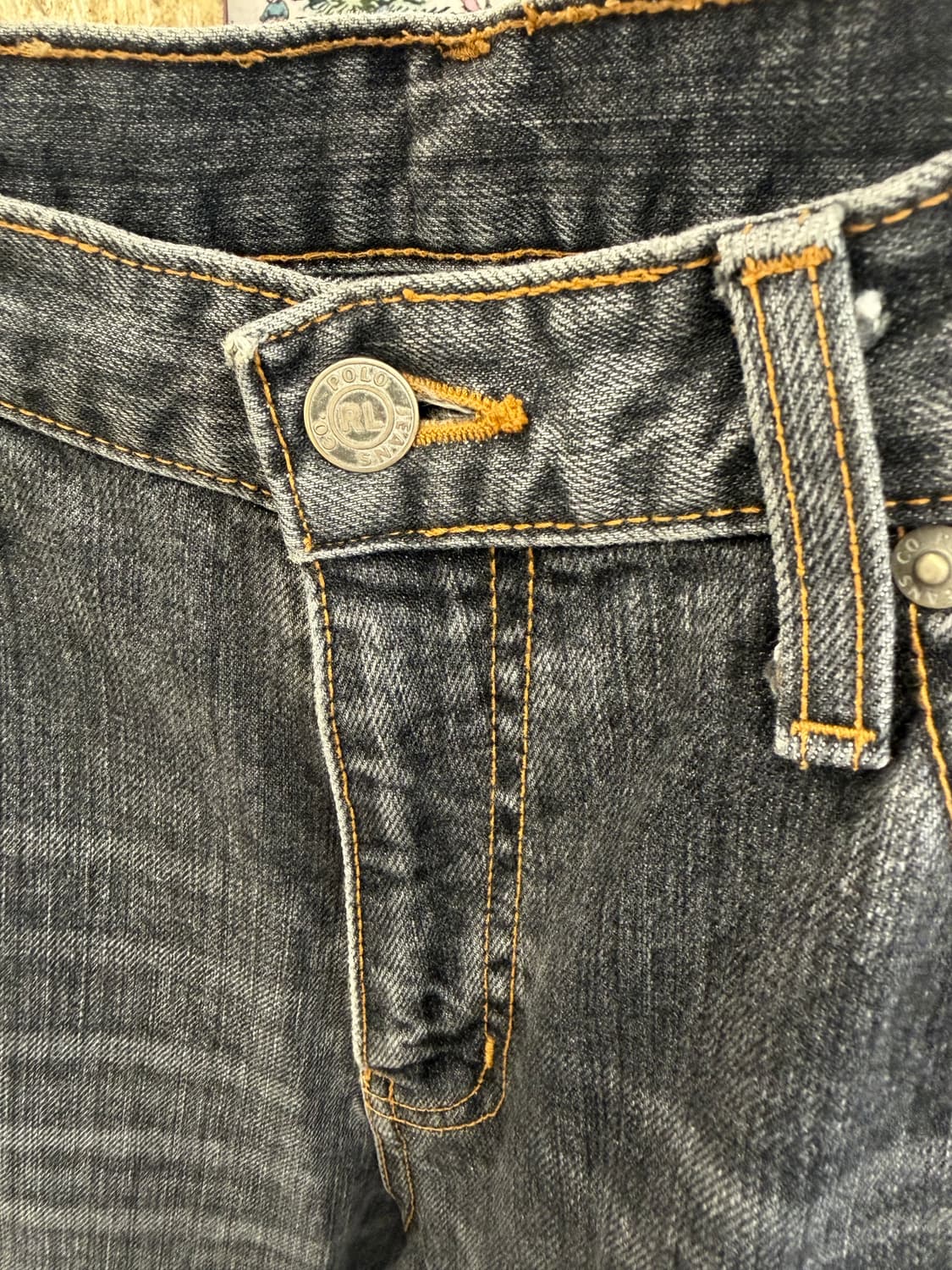 폴로 진스 블랙워싱 데님 팬츠 30 상품이미지3