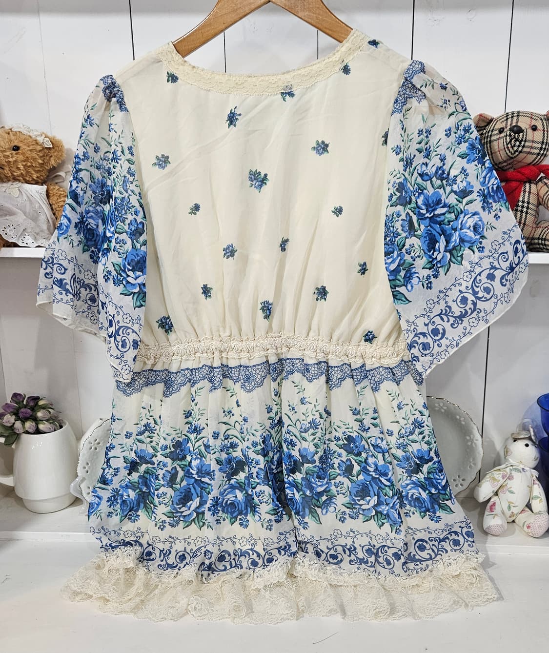 Axes Femme(엑시즈팜) 블루로즈 레이스 튜닉미니원핏 상품이미지4