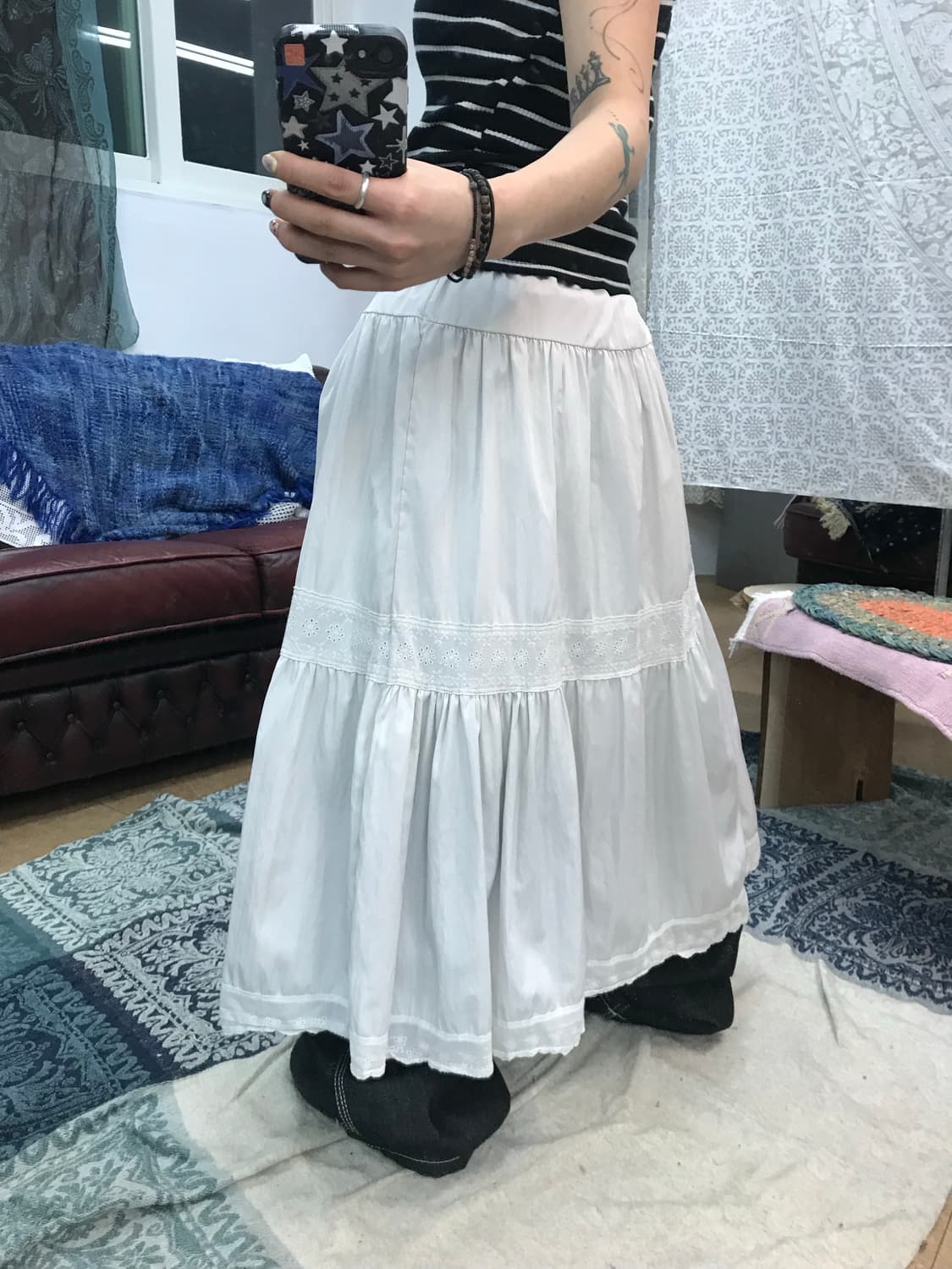 빈티지 여성 밴딩 레이스 캉캉 스커트  상품이미지2