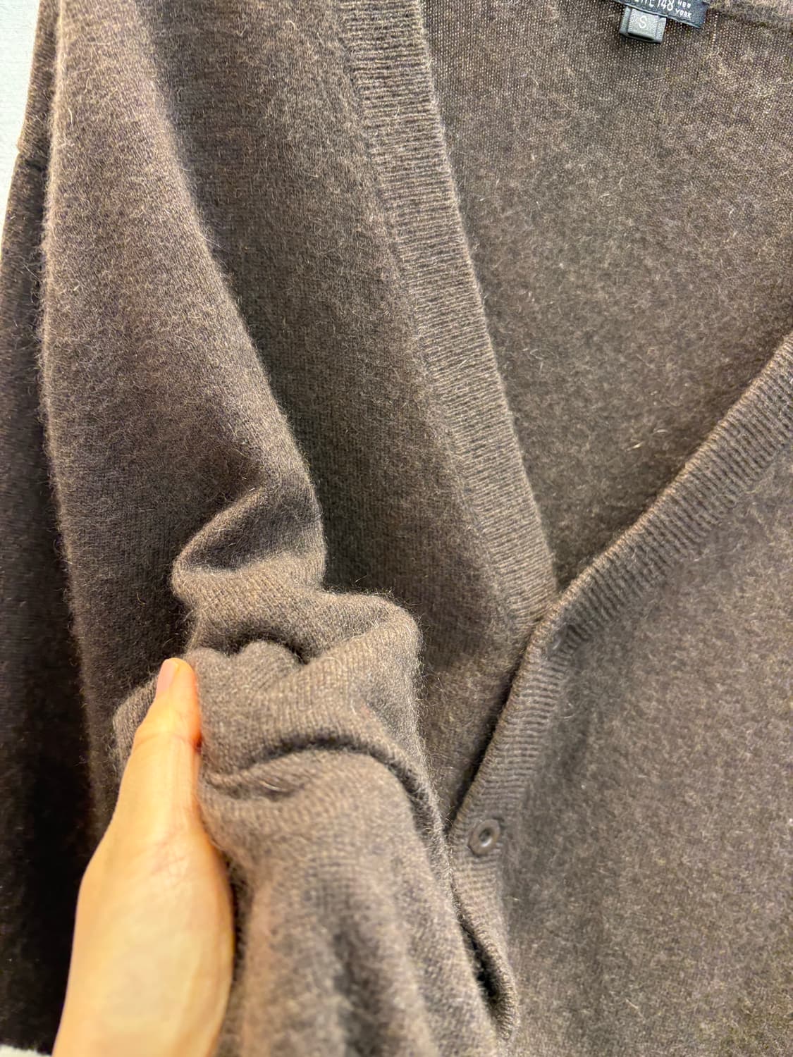 브라운 캐시미어 가디건 상품이미지4