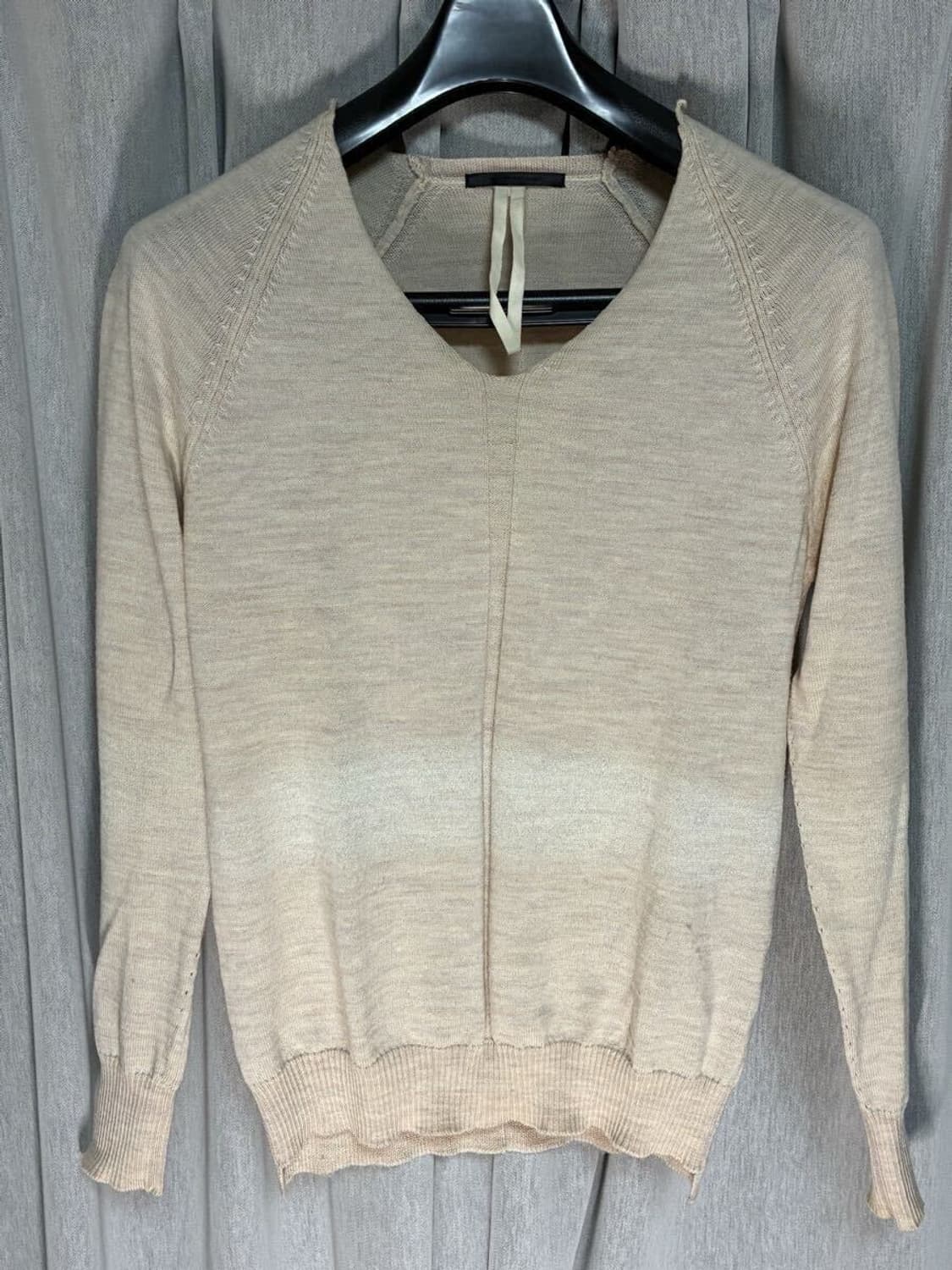 the viridi-anne 스트라이프 브이넥 니트 아이보리 상품이미지1