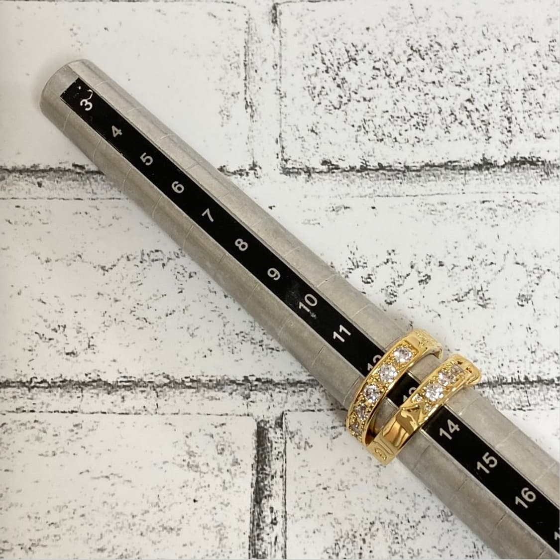 비비안웨스트우드 아카이브 레어링 orb 각인 화이트큐빅 골드링 반지 상품이미지5