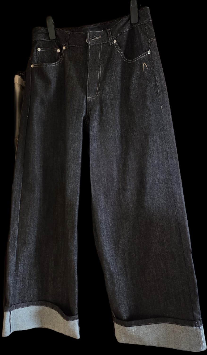 Cinch Back Denim Pants (Black) 상품이미지6