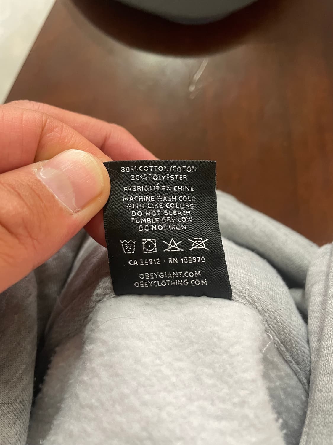 오베이 그레이 후드 M 상품이미지7