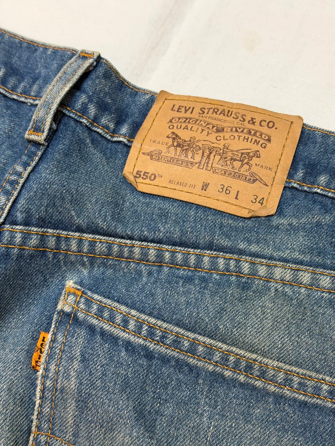 [36X34] 리바이스 550 오렌지탭 배기 와이드 팬츠 상품이미지4